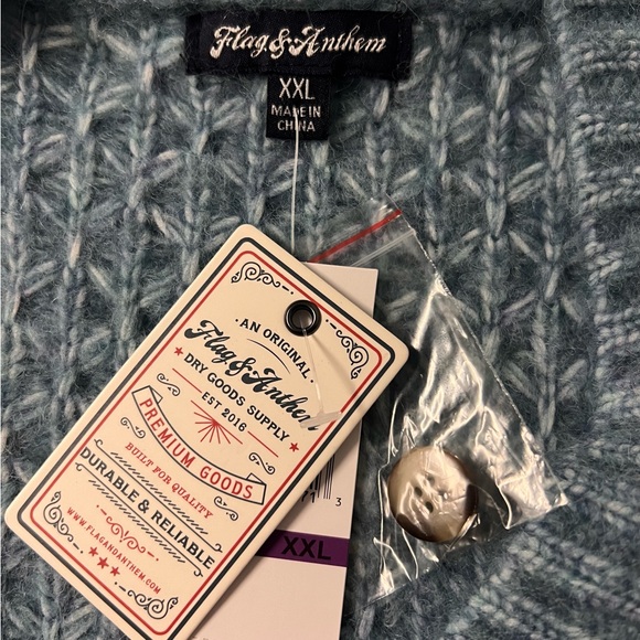 Flag & Anthem wool blend cardigan , new with tags, size XXL - Picture 7 of 10